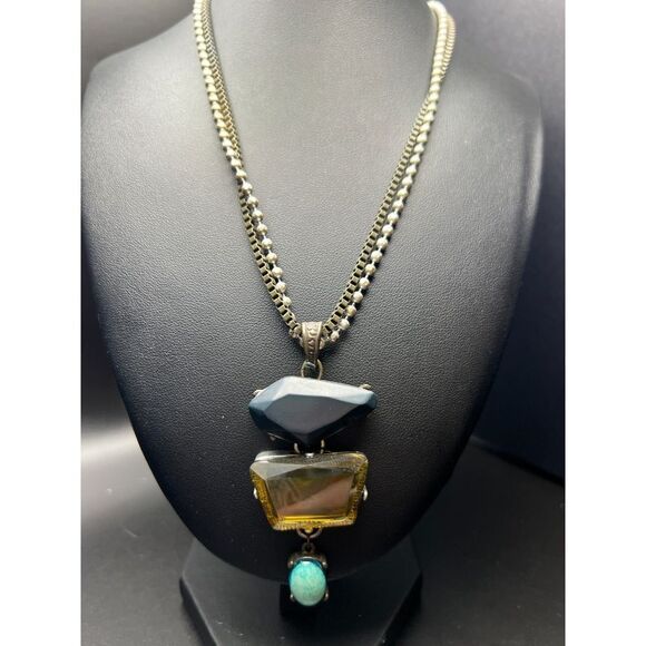 Chico's Stacked Stone Necklace - Picture 4 of 6